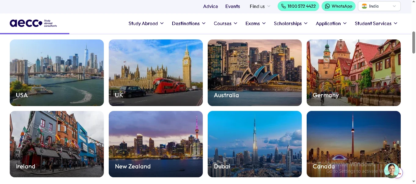 AECC Global Australia website