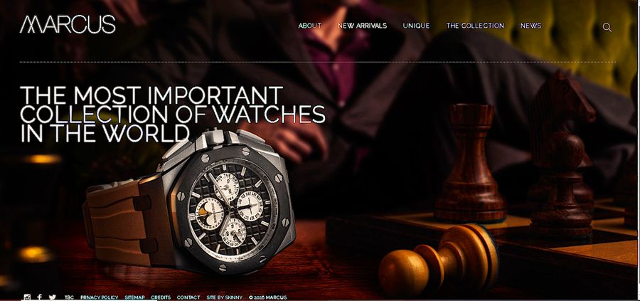Marcus Watches website